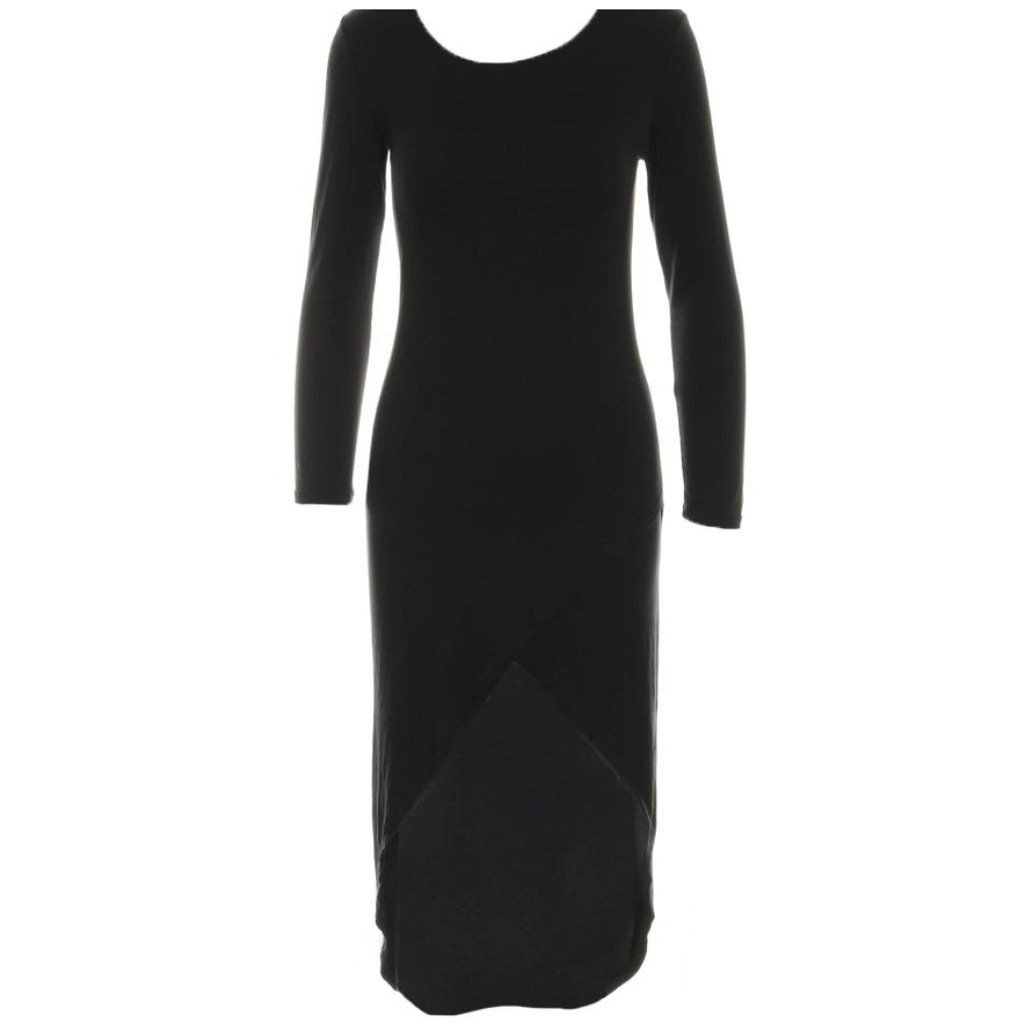 Revolve Benjamin Jay Black Jay Layne Hi Low Modal Long Sleeve Dress, Size M